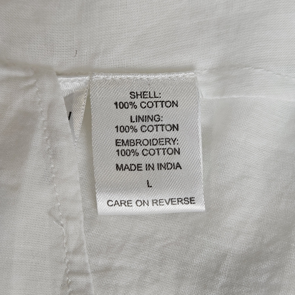 Happy Nature Women White Open Lace Dress/Tunic Size Large - Picture 15 of 16